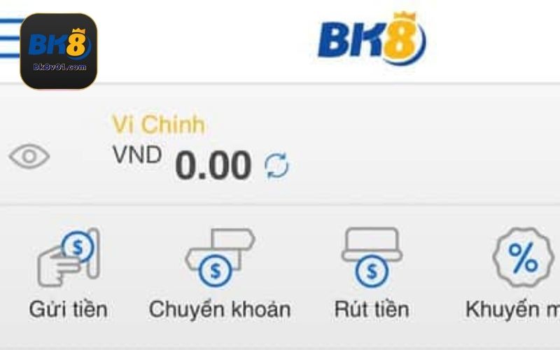 Hệ thống sẽ xử lý giao dịch rút tiền BK8 trong vòng 1 đến 5 phút