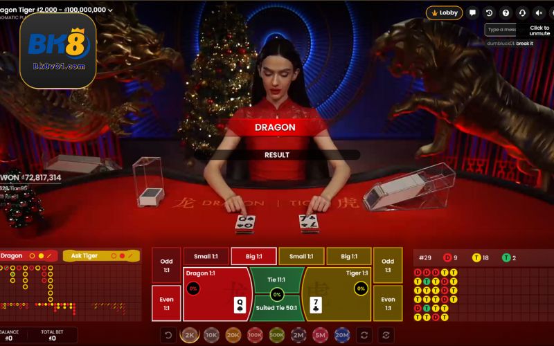 Tính điểm trong game bài Dragon Tiger rất đơn giản